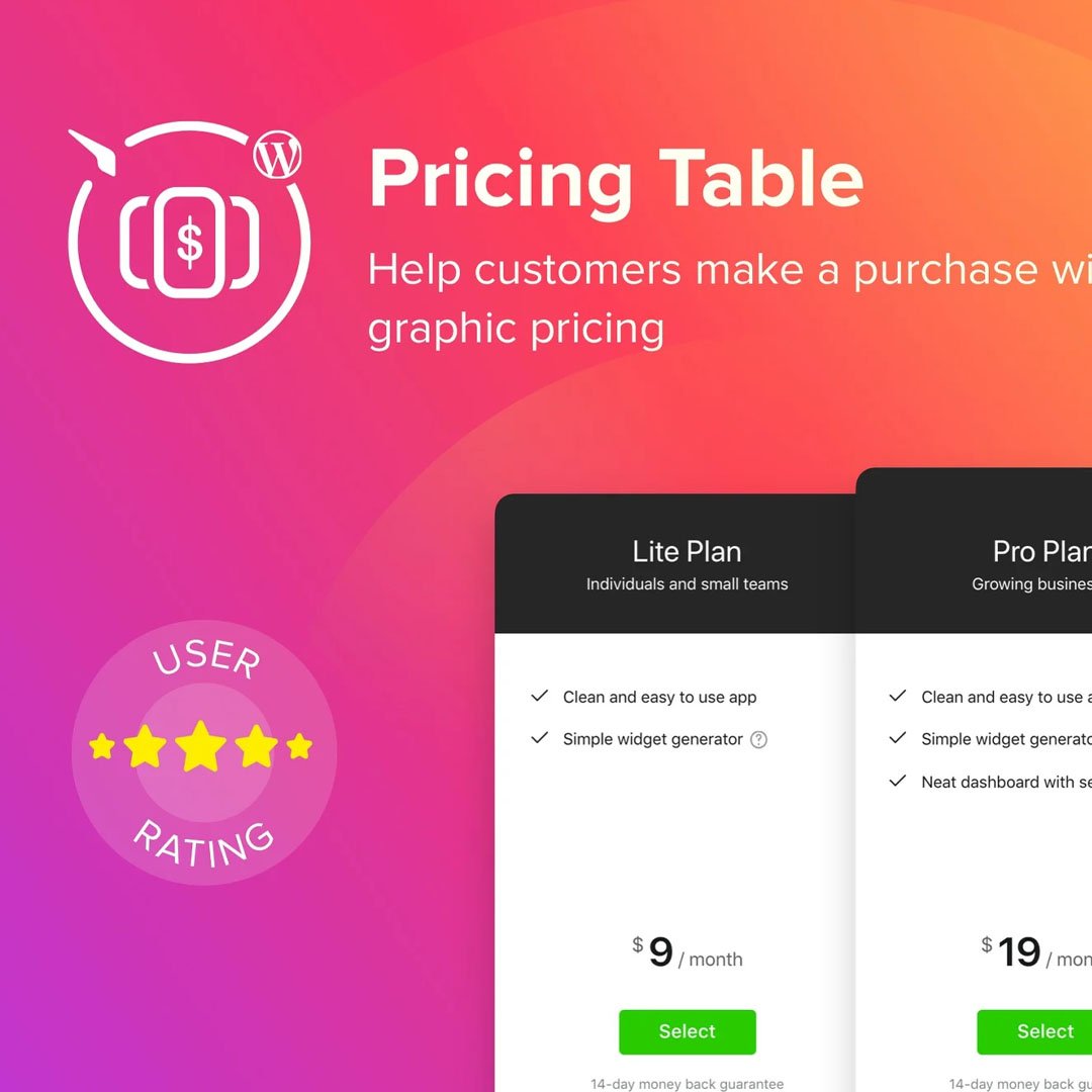WordPress Pricing Table Plugin